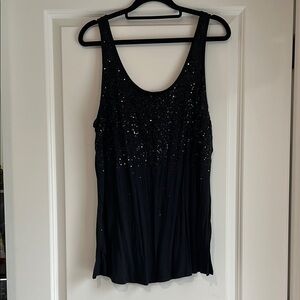 Elegant Black Sequin Women's Top
